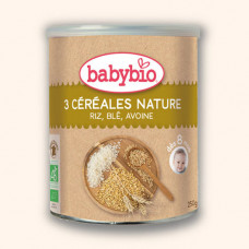 Babybio Κρέμα 3 δημητριακών φυσική γεύση +8μ (250γρ)