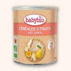 Babybio Κρέμα δημητριακών Κινόα & Φρούτα +6μ (220γρ)
